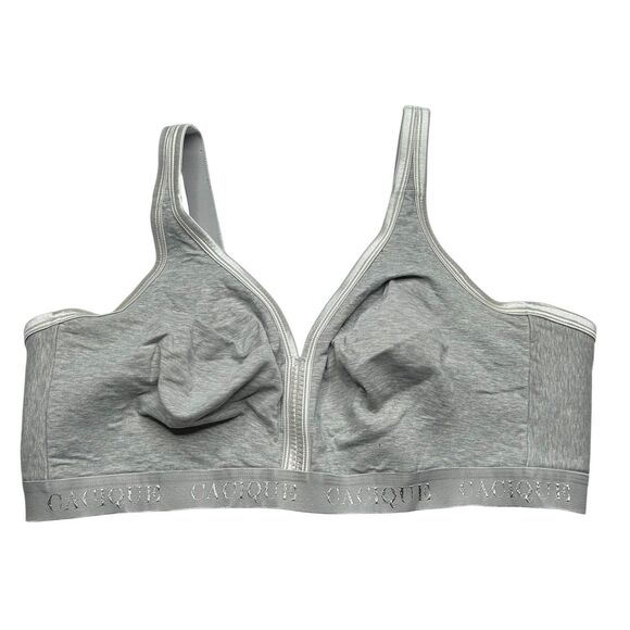 Cacique grey unlined wireless wire free full coverage bra 46DD - Picture 1 of 6